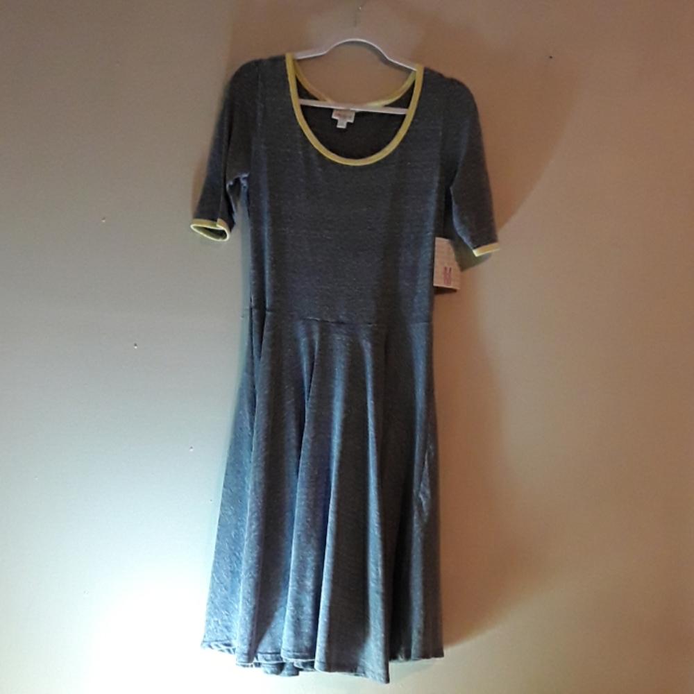 LuLaRoe Julia Size M Gray
